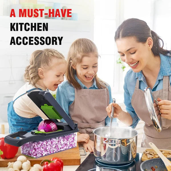 16-in-1 Vegetable Chopper β Manual Cutter, Slicer & Dicer Set