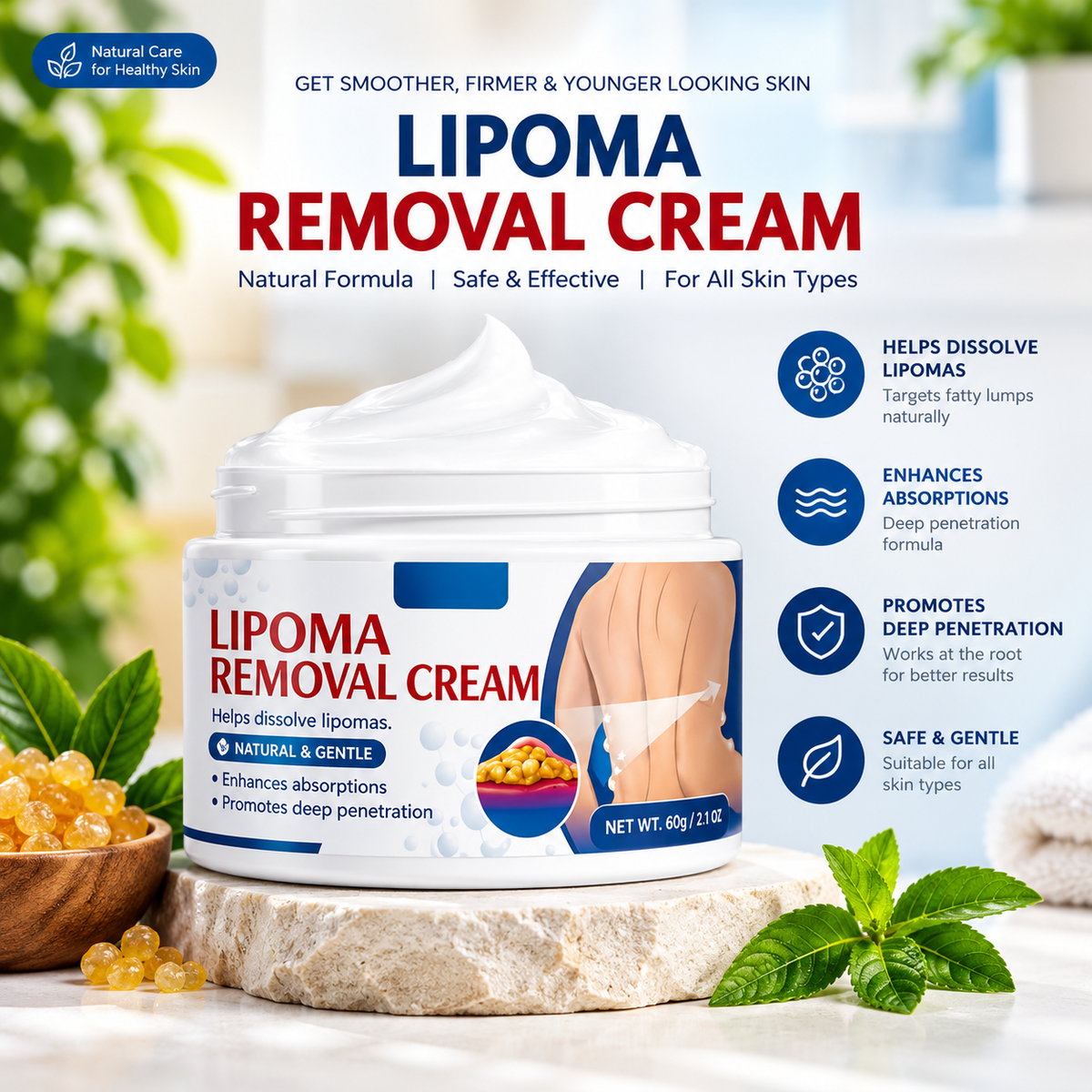 Herbal Lipoma Care Cream 50g | Targeted Fatty Lump Skin Care Cream