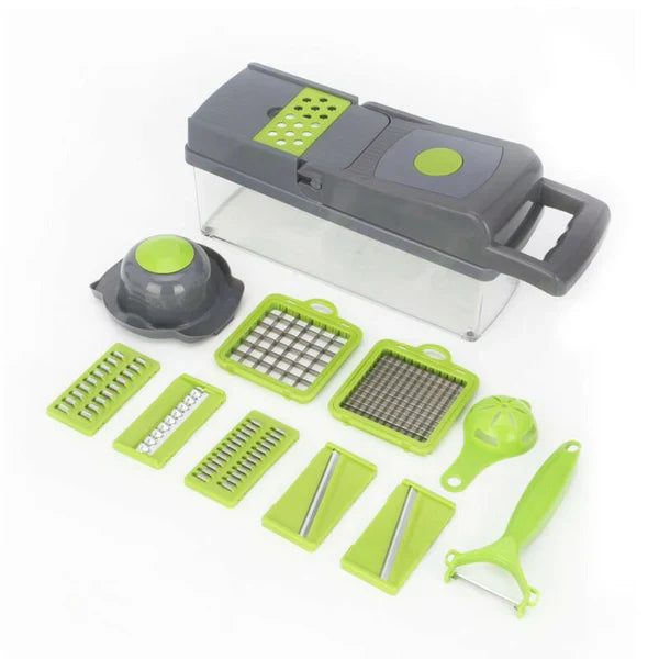 16-in-1 Vegetable Chopper β Manual Cutter, Slicer & Dicer Set