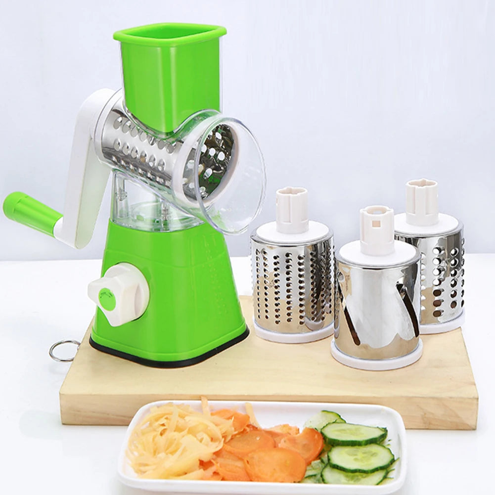 TableTop Drum Grater – Manual Vegetable Slicer & Cutter