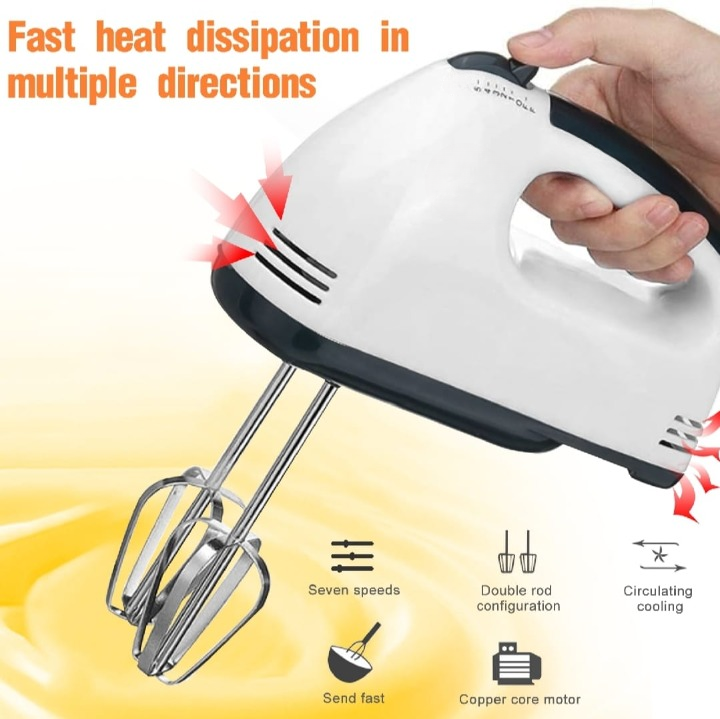 Electric Hand Mixer – Cake, Egg & Baking Beater