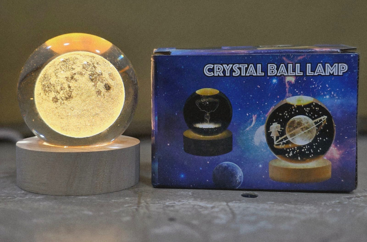 3D Moon Lamp โ Touch Control LED Night Light (Rechargeable)
