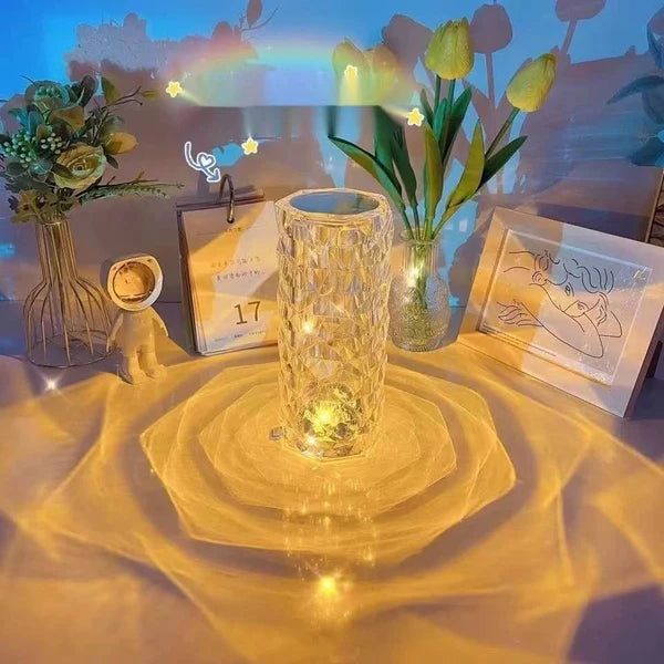 16-Color Crystal Lamp – RGB Diamond LED Light with Remote
