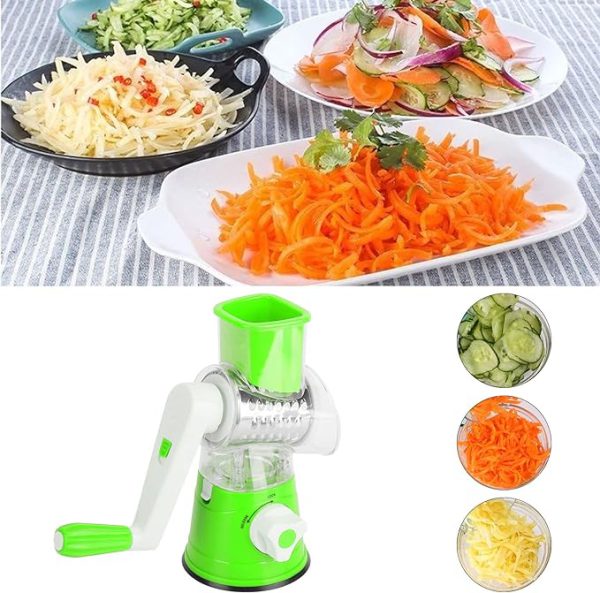 TableTop Drum Grater – Manual Vegetable Slicer & Cutter