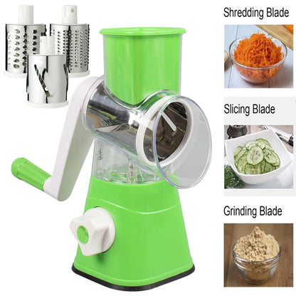 TableTop Drum Grater – Manual Vegetable Slicer & Cutter