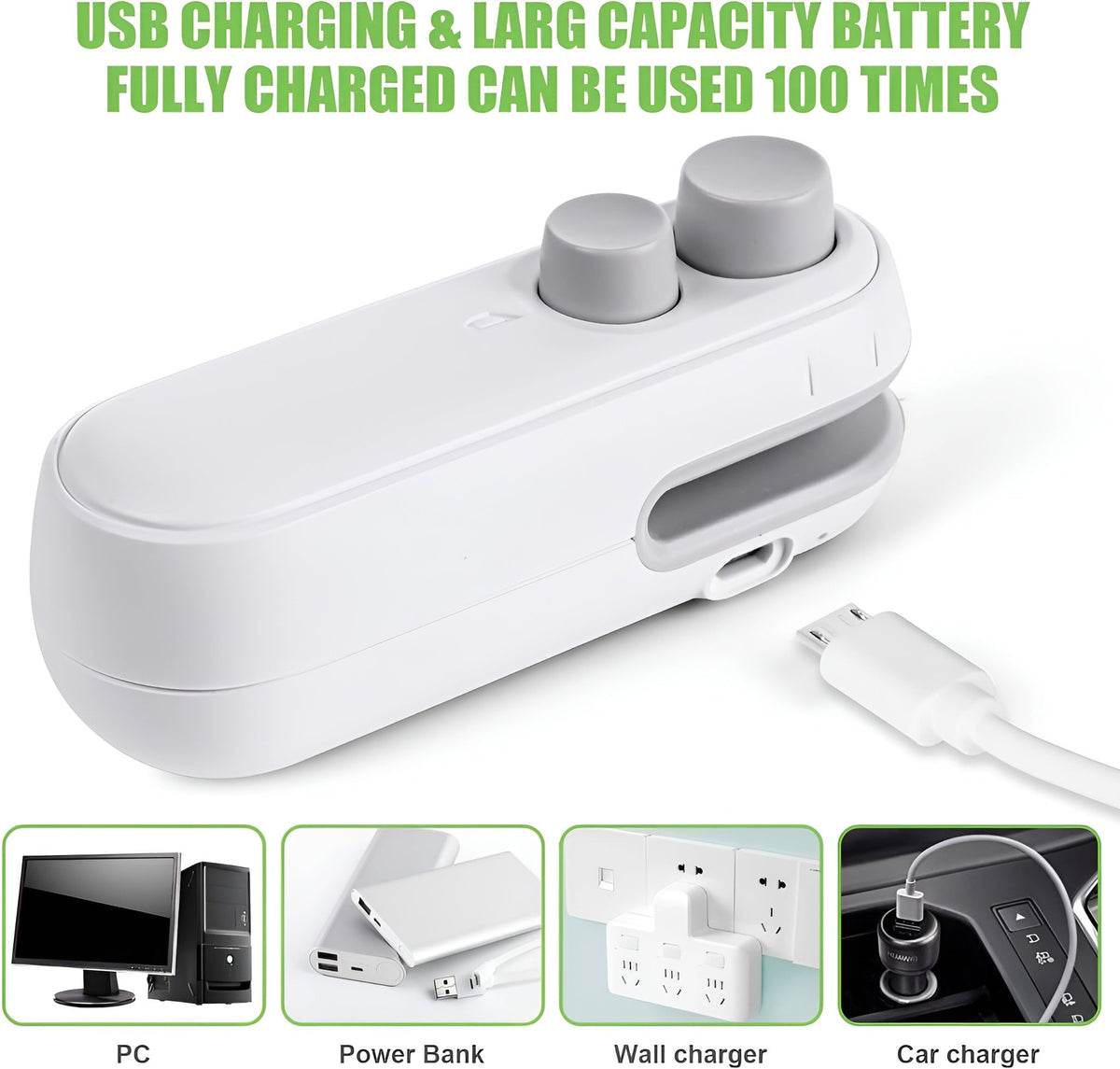 Rechargeable Mini Bag Sealer – Keep Food Fresh & Airtight